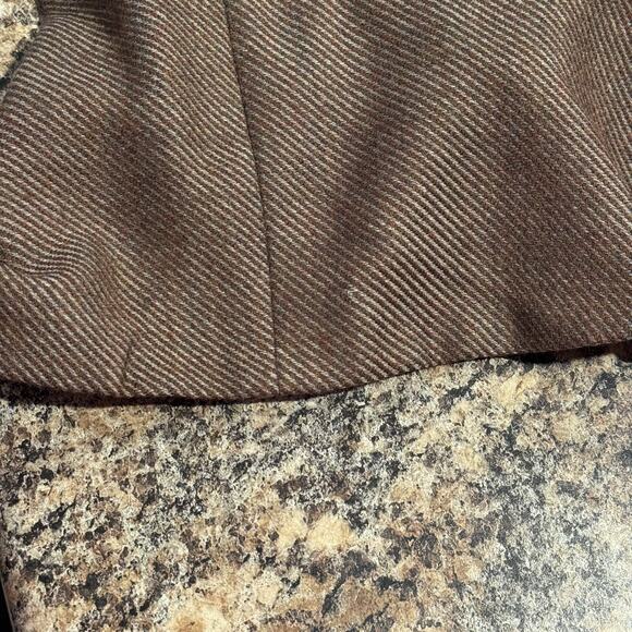 Rebecca Taylor Dress Wool Babydoll Minimalist Retro Earthy Boho Luxe Brown 4 - Picture 6 of 8